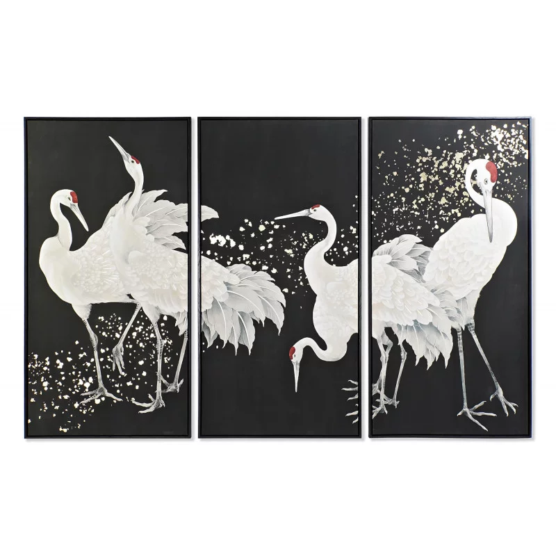 TRYPTIQUE CADRE TOILE HERONS 210X4X140 TRYPTIQUE CADRE TOILE HERONS 210X4X140
