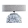 LAMPE ANTIQUE CÉRAMIQUE ABAT JOUR GRIS 38X38X57cm