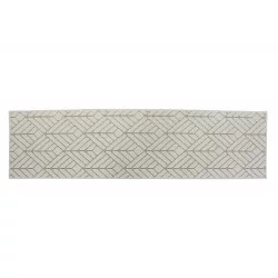 TAPIS DE COULOIR BLANC GRAPHIQUE 61X240X1cm