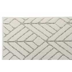 TAPIS DE COULOIR BLANC GRAPHIQUE 61X240X1cm