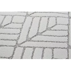 TAPIS DE COULOIR BLANC GRAPHIQUE 61X240X1cm