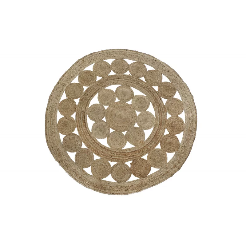 TAPIS JUTE ROND AJOURE D200X200X0,5 2100
