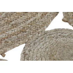 TAPIS JUTE ROND AJOURÉ D200X0,5cm