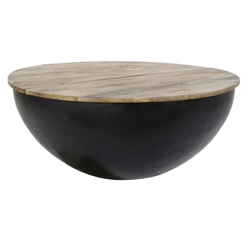 TABLE BASSE BOMBE METAL NOIR DESSUSPLATE TABLE BASSE BOMBE METAL NOIR DESSUSPLATE