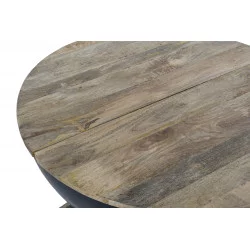 TABLE BASSE BOMBE METAL NOIR DESSUSPLATE