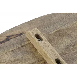 TABLE BASSE BOMBE METAL NOIR DESSUSPLATE