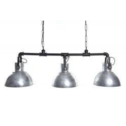 PLAFONNIER DÉTROIT TROIS TÊTES ZINC ORIENTABLES 122x29x42cm