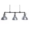 PLAFONNIER DÉTROIT TROIS TÊTES ZINC ORIENTABLES 122x29x42cm