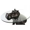 TABLE HIPPOPOTAME 65X50X45 RESINE VERRE