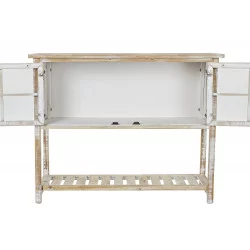 COMMODE VITREE EUGENIE 100X30X78 BLANCH