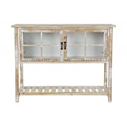 COMMODE VITREE EUGENIE 100X30X78 BLANCH