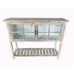 COMMODE VITREE EUGENIE 100X30X78 BLANCH