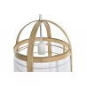 LAMPE BAMBOU ET LIN BLANC 32X32X45,5cm