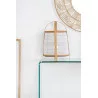 LAMPE BAMBOU ET LIN BLANC 32X32X45,5cm