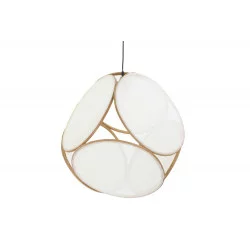 PLAFONNIER BAMBOU LIN 5 FACES 41X39X39cm