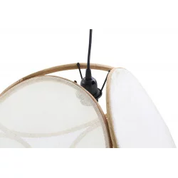 PLAFONNIER BAMBOU LIN 5 FACES 41X39X39cm