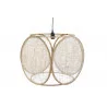 PLAFONNIER BAMBOU LIN 4 FACES 40.5X40.5X42.5cm