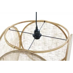 PLAFONNIER BAMBOU LIN 4 FACES 40.5X40.5X42.5cm