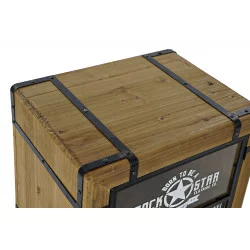 CHEVET ROCK STARS 48X35,5X66,5 ROUES MET