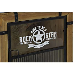 CHEVET ROCK STARS 48X35,5X66,5 ROUES MET