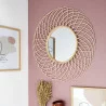 MIROIR ROTIN ROSACE 90CM