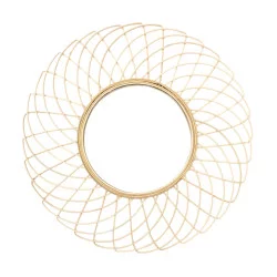 MIROIR ROTIN ROSACE 90CM