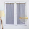PAIRE VOILE RUBAN CANDY MOUTARDE 60x160cm