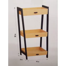 MEUBLE PYRAMIDE 3 ÉTAGÈRES CEBU 45x35x90cm
