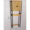MEUBLE DESSUS WC CEBU NOIR BAMBOU 60x21.5x173cm MEUBLE DESSUS WC CEBU NOIR BAMBOU 60x21.5x173cm