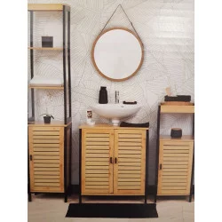 MEUBLE SOUS LAVABO CEBU BAMBOU 60x30x70cm
