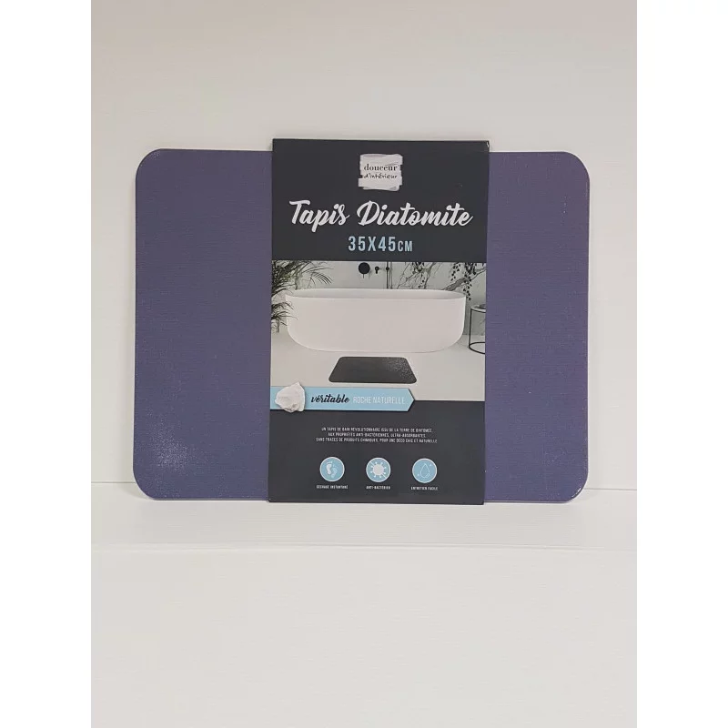 TAPIS DE BAIN DIATOMITE BLEU MARINE DIATONELLA 35X45cm