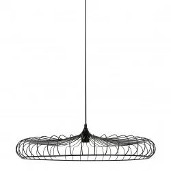 SUSPENSION EN MÉTAL FILAIRE NOIRE "LISA" D65.5xH18cm