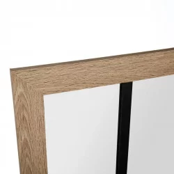 MIROIR MÉTAL COULEUR BOIS "VINTA" 76x116x2cm