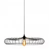 SUSPENSION EN MÉTAL FILAIRE NOIRE "LISA" D65.5xH18cm