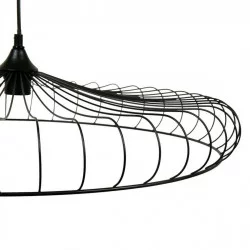 SUSPENSION EN MÉTAL FILAIRE NOIRE "LISA" D65.5xH18cm
