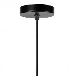 SUSPENSION EN MÉTAL FILAIRE NOIRE "LISA" D65.5xH18cm