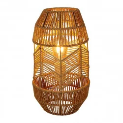 LAMPE CORDE EN PAPIER NATUREL TRESSÉ "AJAY" GM D23xH40cm