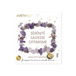 BRACELET PIERRES AMETHYSTE SERENITE SAGE