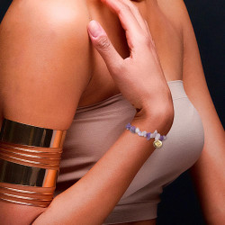 BRACELET PIERRES AMETHYSTE SERENITE SAGE