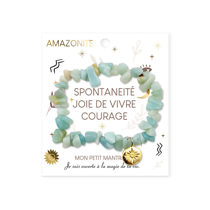 BRACELET PIERRES AMAZONITE SPONTANEITE J BRACELET PIERRES AMAZONITE SPONTANEITE J