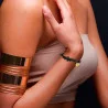 BRACELET PIERRES AGATE NOIRE FORCE COURA