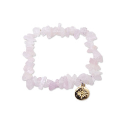 BRACELET EN PIERRES DE QUARTZ ROSE RECON