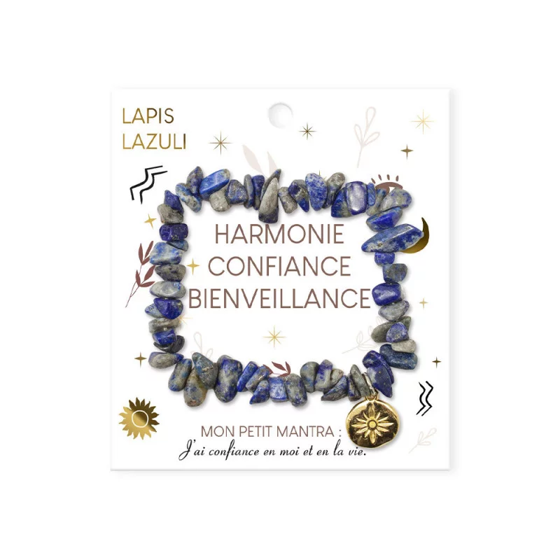 BRACELET EN PIERRE DE LAPIS LAZULI HARMO