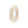 MIROIR OVAL EN RATTAN 42X58CM
