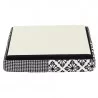 COFFRE POUF PLIABLE PATCHWORK GRIS 38x38x38cm