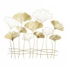 DÉCORATION MURALE GINKGOS MÉTAL FILAIRE DORÉE 101x1x85cm