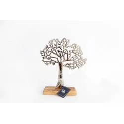 ARBRE DE VIE 26.5X22.5CM ARGENTÉ