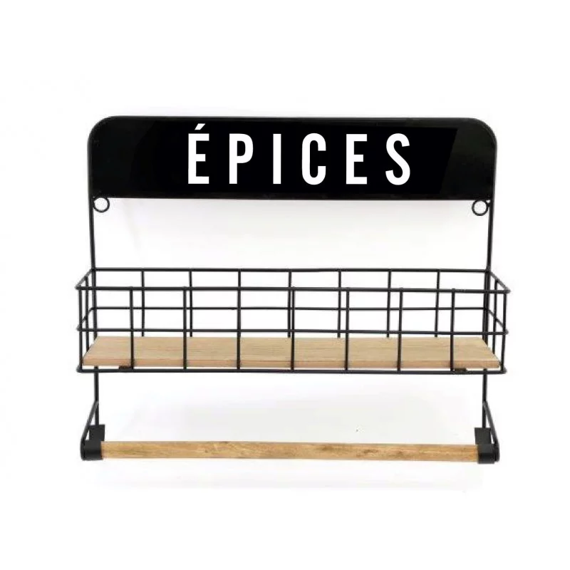ETAGERE A EPICES ET DEROULEUR 30x34CM