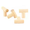 POIGNÉE TIROIR EN BOIS FORME T X4 PCS