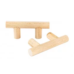 POIGNÉE DE TIROIR EN BOIS DOUBLE T X2 PC